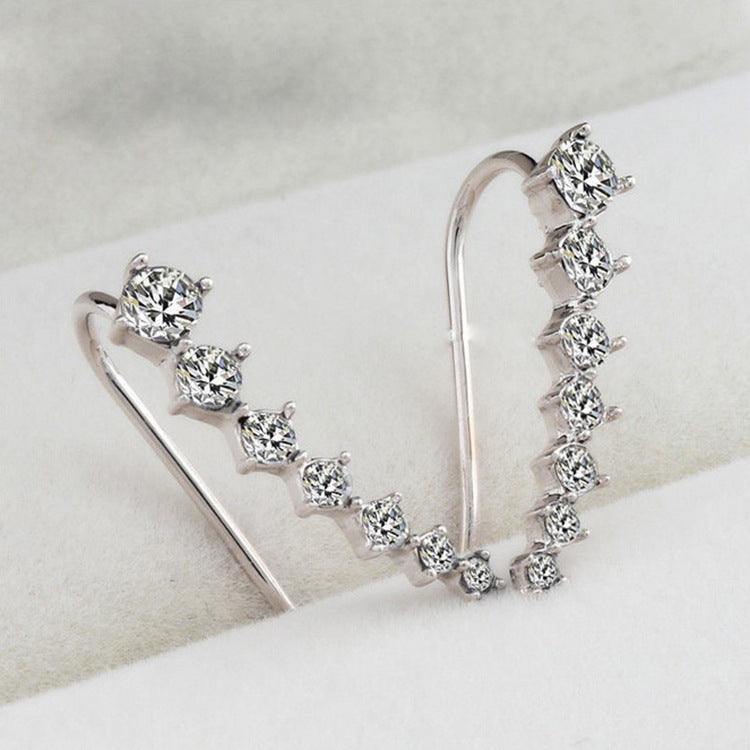 Wholesale 7 Rhinestone Long Alloy Earrings
